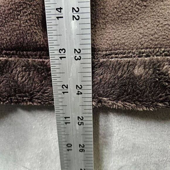 Lands End Fleece Jacket Womens Size Small 6-8 Brown 100% Polyester - Picture 3 of 12